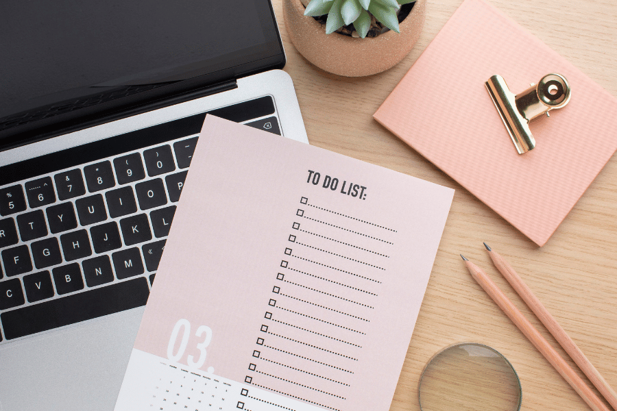 A planner to plan out what you need to do