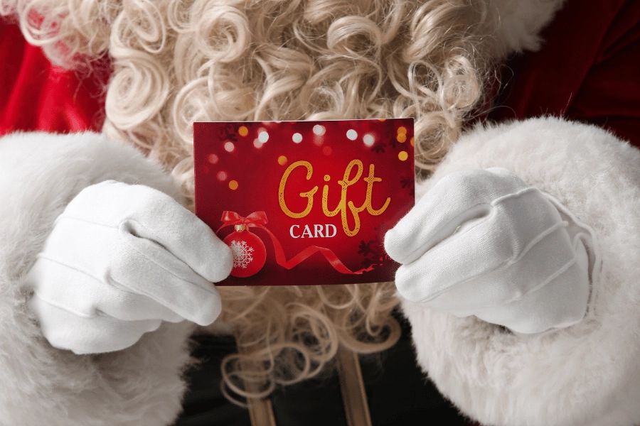 Holiday gift card for local business Raleigh NC