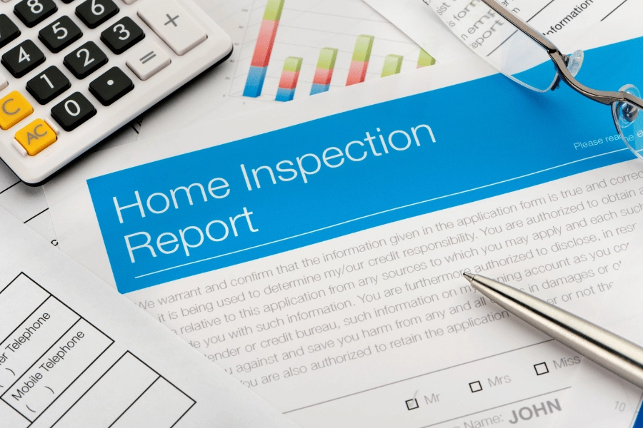 Home inspection report when buying a house