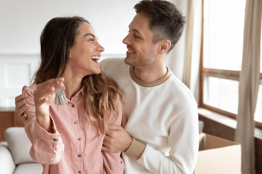 Younger homeowners buying a house together