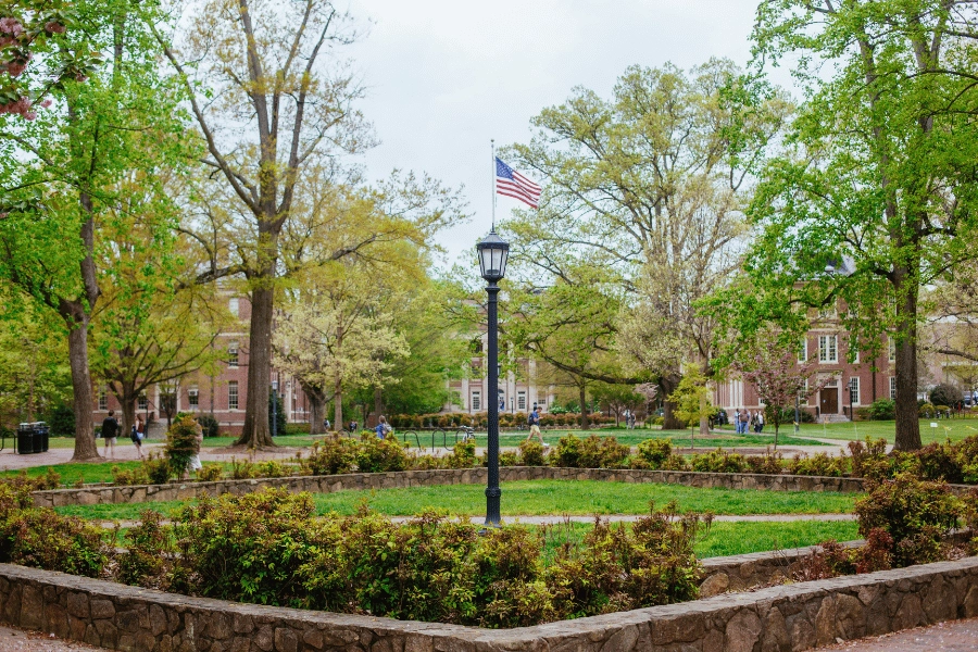 UNC Chapel Hill campus in the springtime 