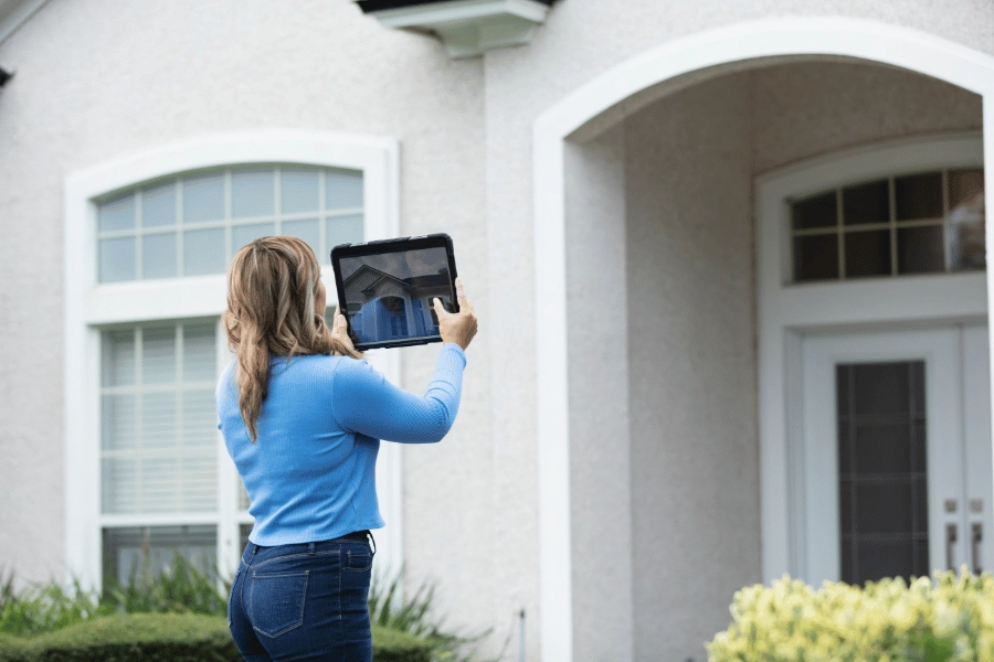 taking pictures and documenting during home appraisal