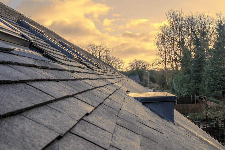 newly replaced roof on a residential home 