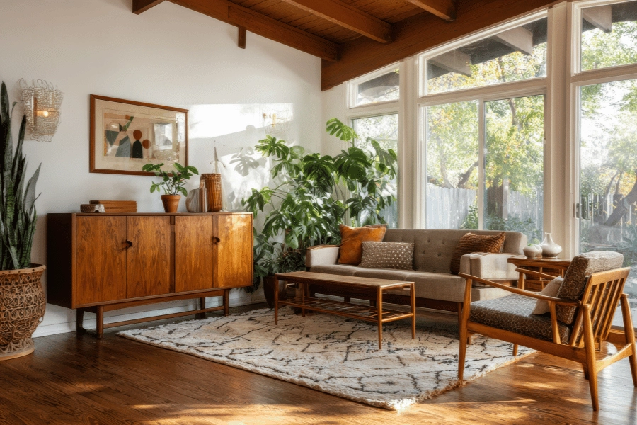 big windows in living room that lets in abundant natural light
