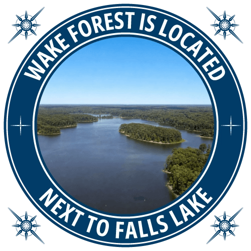 Wake Forest is located next to Falls Lake
