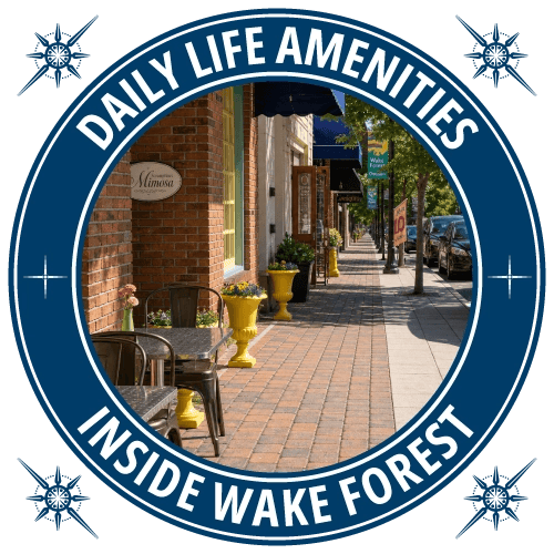 Daily amenities inside Wake Forest