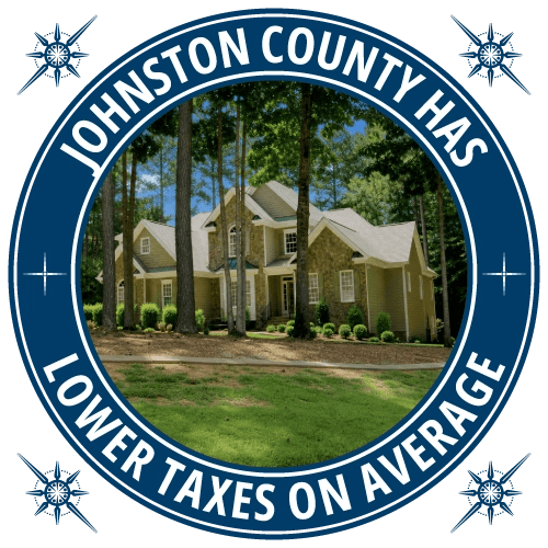 Johnston County has lower taxes on average