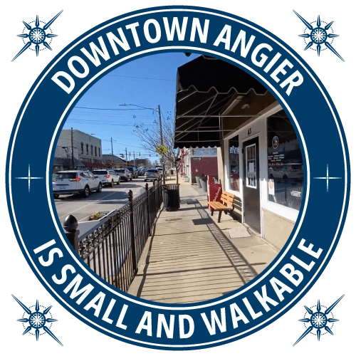 Downtown Angier is Small and Walkable