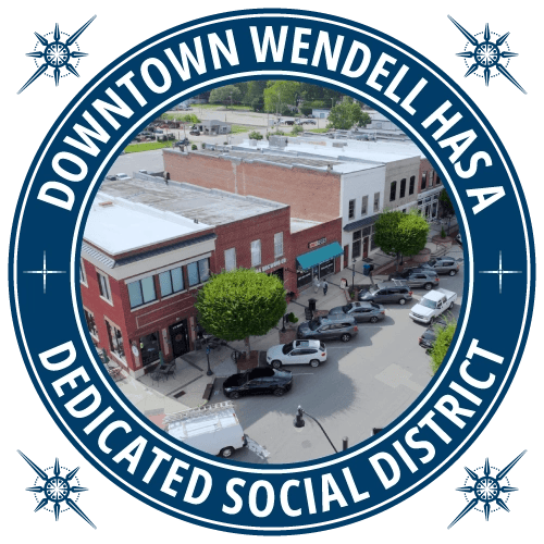 Downtown wendell has a legally defined social district