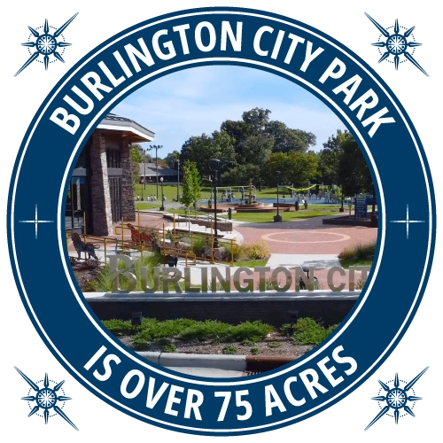 Burlington City park is over 75 acres